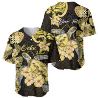 Personalised Aloha Hawaii Oahu Island Baseball Jersey Gathering Place Sea Turtle Ilima Flowers