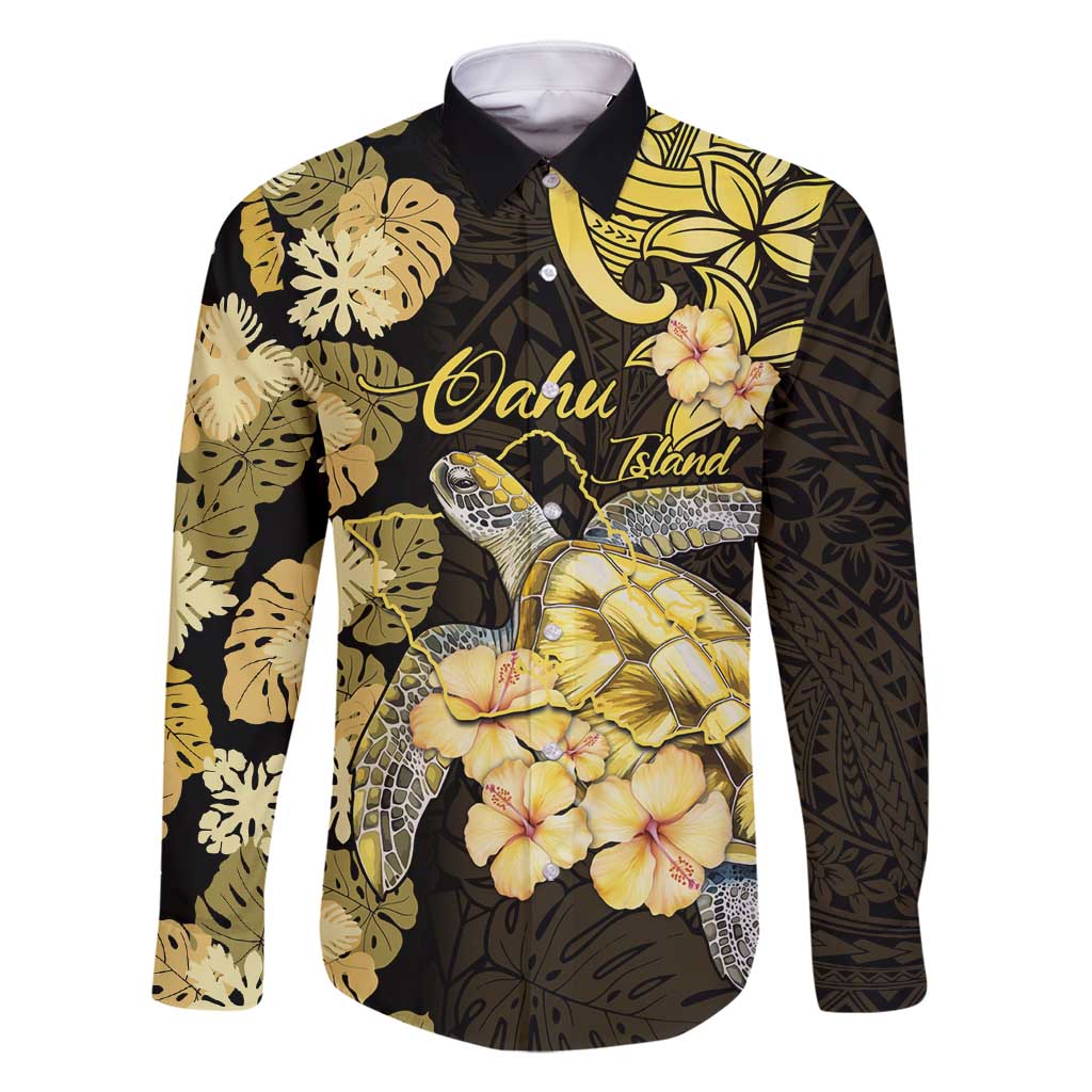 Personalised Aloha Hawaii Oahu Island Family Matching Tank Maxi Dress and Hawaiian Shirt Gathering Place Sea Turtle Ilima Flowers