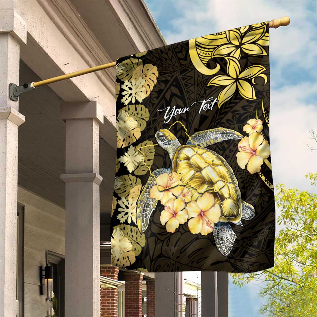 Personalised Aloha Hawaii Oahu Island Garden Flag Gathering Place Sea Turtle Ilima Flowers