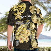 Personalised Aloha Hawaii Oahu Island Hawaiian Shirt Gathering Place Sea Turtle Ilima Flowers