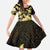 Personalised Aloha Hawaii Oahu Island Kid Short Sleeve Dress Gathering Place Sea Turtle Ilima Flowers