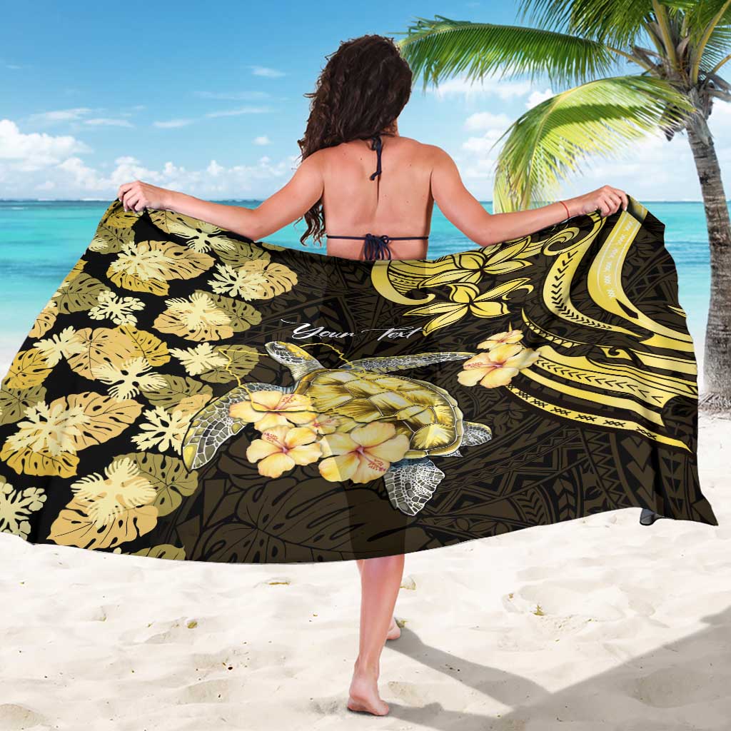 Personalised Aloha Hawaii Oahu Island Sarong Gathering Place Sea Turtle Ilima Flowers