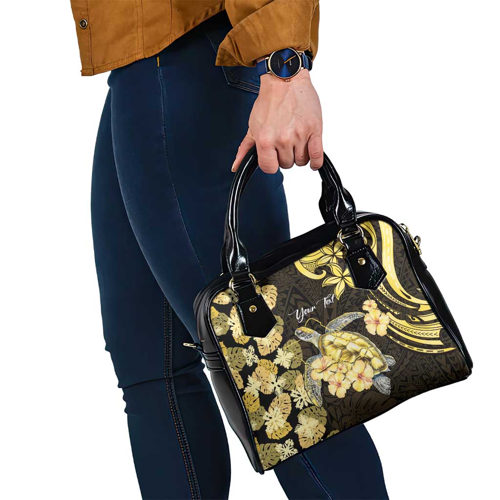 Personalised Aloha Hawaii Oahu Island Shoulder Handbag Gathering Place Sea Turtle Ilima Flowers