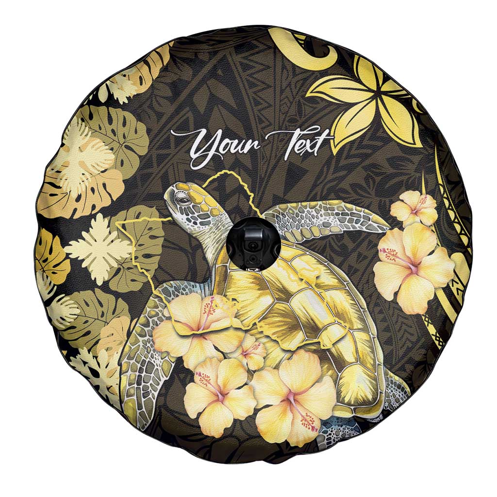 Personalised Aloha Hawaii Oahu Island Spare Tire Cover Gathering Place Sea Turtle Ilima Flowers