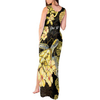 Personalised Aloha Hawaii Oahu Island Tank Maxi Dress Gathering Place Sea Turtle Ilima Flowers