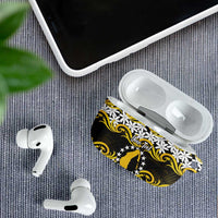 Personalised Cook Islands Aitutaki AirPods Case Tiare Maori Polynesian Waves Tattoo