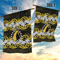 Personalised Cook Islands Aitutaki Garden Flag Tiare Maori Polynesian Waves Tattoo
