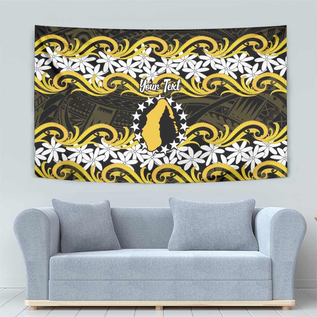 Personalised Cook Islands Aitutaki Tapestry Tiare Maori Polynesian Waves Tattoo LT14 - Polynesian Pride