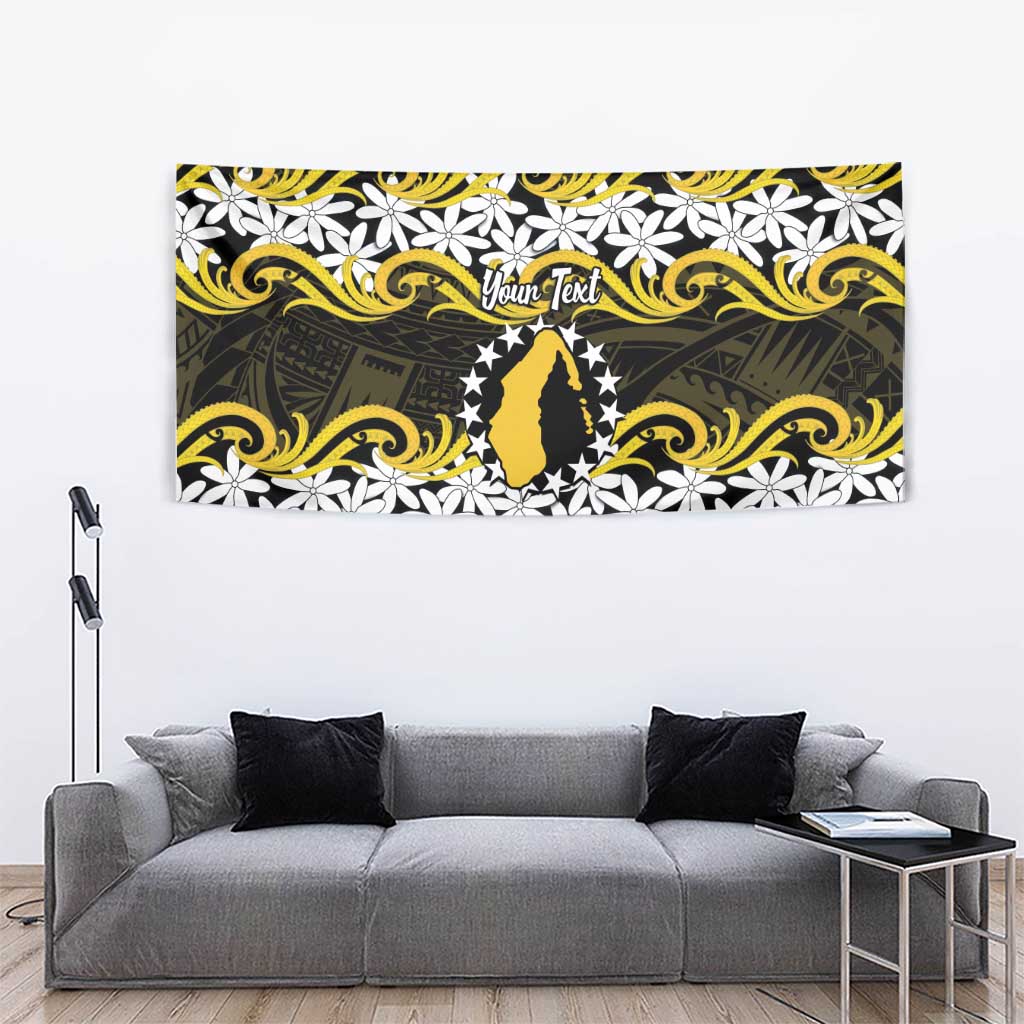 Personalised Cook Islands Aitutaki Tapestry Tiare Maori Polynesian Waves Tattoo LT14 - Polynesian Pride