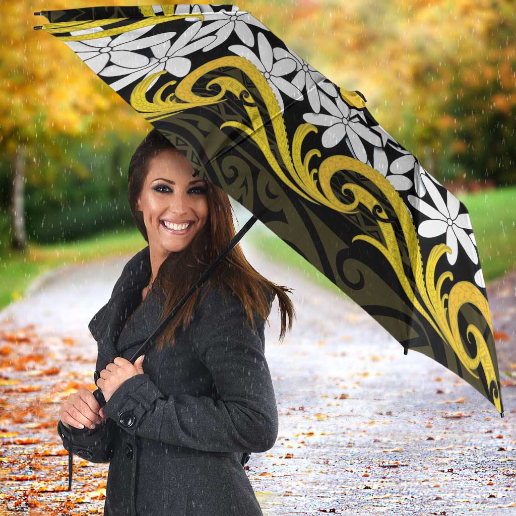 Personalised Cook Islands Aitutaki Umbrella Tiare Maori Polynesian Waves Tattoo