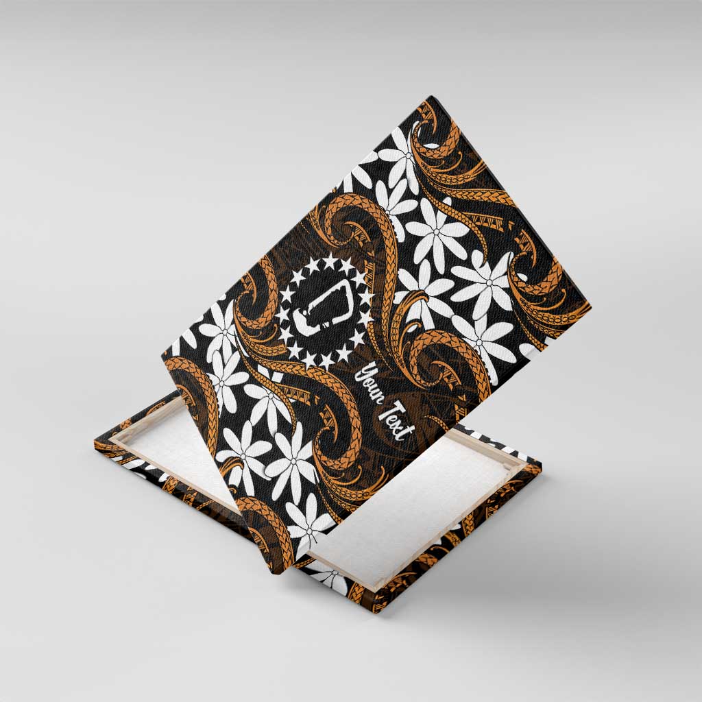 Personalised Cook Islands Rakahanga Canvas Wall Art Tiare Maori Polynesian Waves Tattoo