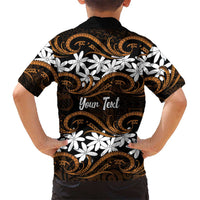 Personalised Cook Islands Rakahanga Family Matching Puletasi and Hawaiian Shirt Tiare Maori Polynesian Waves Tattoo LT14 - Polynesian Pride