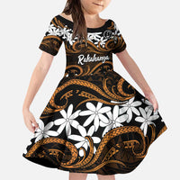Personalised Cook Islands Rakahanga Family Matching Summer Maxi Dress and Hawaiian Shirt Tiare Maori Polynesian Waves Tattoo