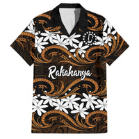Personalised Cook Islands Rakahanga Family Matching Summer Maxi Dress and Hawaiian Shirt Tiare Maori Polynesian Waves Tattoo