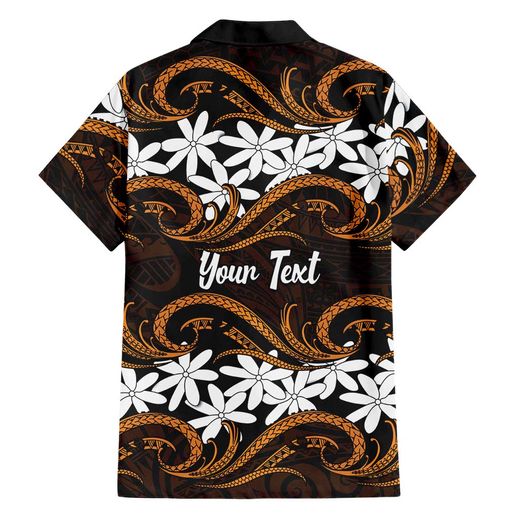 Personalised Cook Islands Rakahanga Family Matching Summer Maxi Dress and Hawaiian Shirt Tiare Maori Polynesian Waves Tattoo