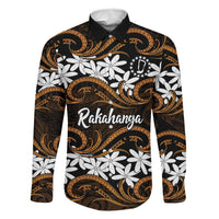 Personalised Cook Islands Rakahanga Family Matching Summer Maxi Dress and Hawaiian Shirt Tiare Maori Polynesian Waves Tattoo