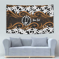 Personalised Cook Islands Rakahanga Tapestry Tiare Maori Polynesian Waves Tattoo