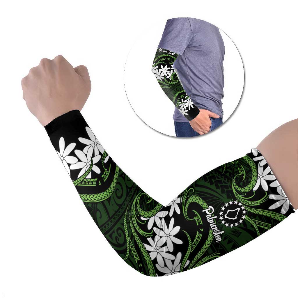 Personalised Cook Islands Palmerston Arm Sleeves Tiare Maori Polynesian Waves Tattoo