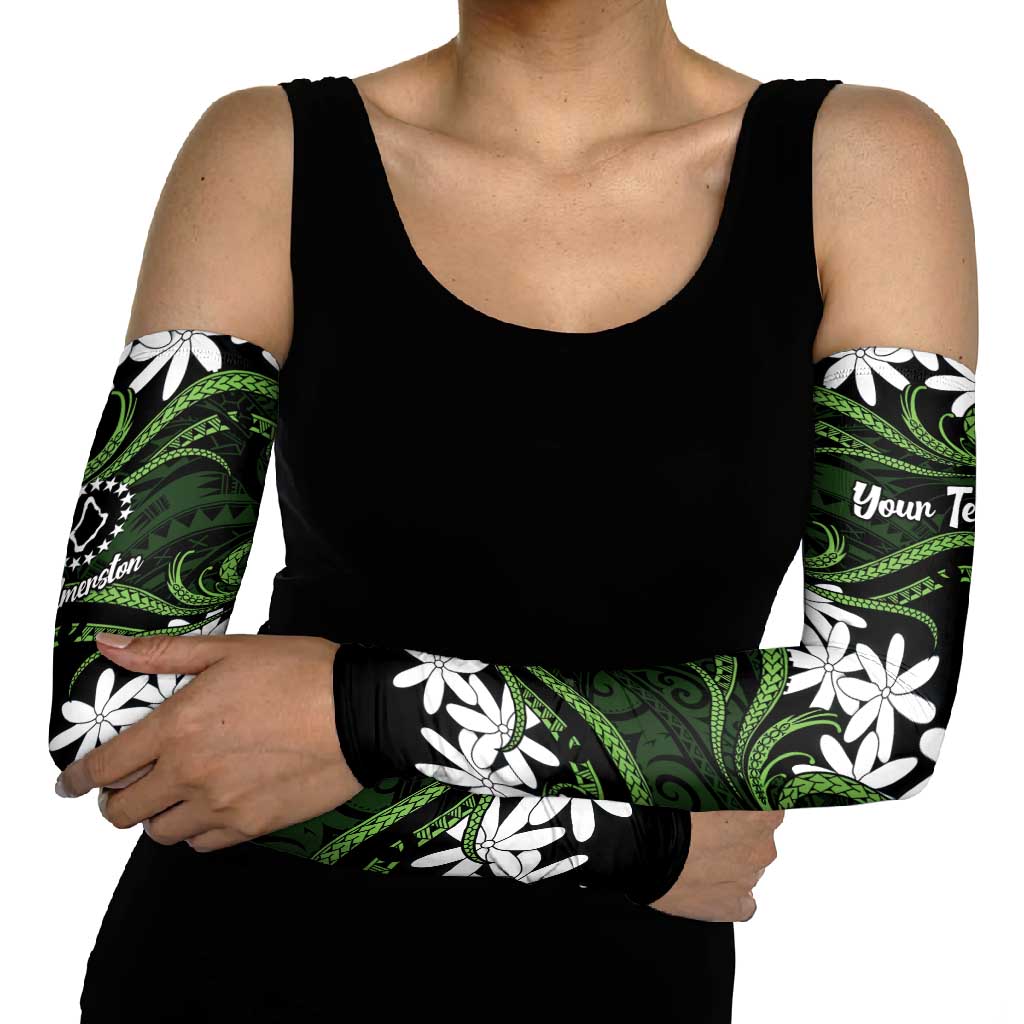 Personalised Cook Islands Palmerston Arm Sleeves Tiare Maori Polynesian Waves Tattoo