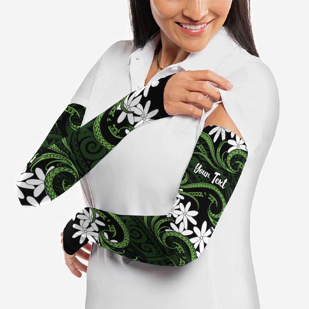 Personalised Cook Islands Palmerston Arm Sleeves Tiare Maori Polynesian Waves Tattoo