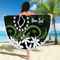 Personalised Cook Islands Palmerston Beach Blanket Tiare Maori Polynesian Waves Tattoo LT14 - Polynesian Pride