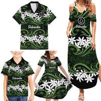 Personalised Cook Islands Palmerston Family Matching Summer Maxi Dress and Hawaiian Shirt Tiare Maori Polynesian Waves Tattoo LT14 - Polynesian Pride