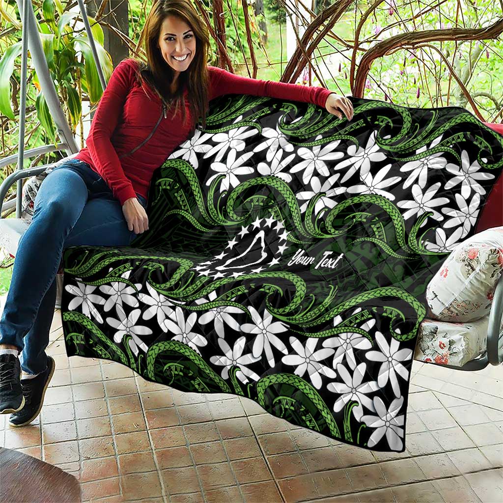 Personalised Cook Islands Palmerston Quilt Tiare Maori Polynesian Waves Tattoo