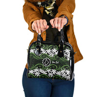 Personalised Cook Islands Palmerston Shoulder Handbag Tiare Maori Polynesian Waves Tattoo
