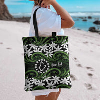 Personalised Cook Islands Palmerston Tote Bag Tiare Maori Polynesian Waves Tattoo LT14 - Polynesian Pride
