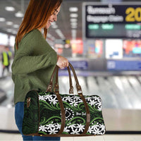 Personalised Cook Islands Palmerston Travel Bag Tiare Maori Polynesian Waves Tattoo