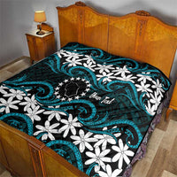 Personalised Cook Islands Penrhyn Atoll Quilt Tiare Maori Polynesian Waves Tattoo