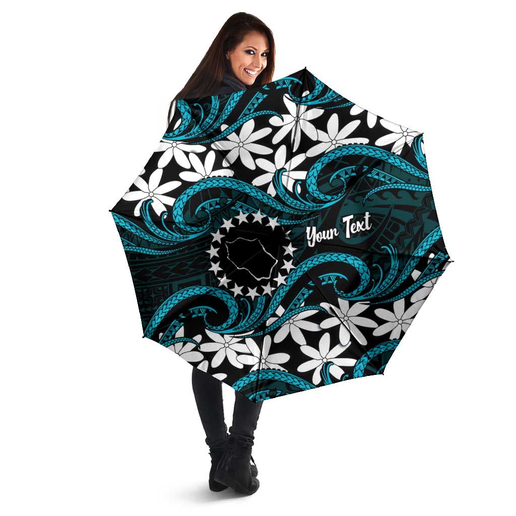 Personalised Cook Islands Penrhyn Atoll Umbrella Tiare Maori Polynesian Waves Tattoo