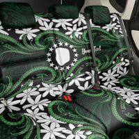 Personalised Cook Islands Mitiaro Back Car Seat Cover Tiare Maori Polynesian Waves Tattoo