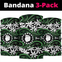 Personalised Cook Islands Mitiaro Neck Gaiter Tiare Maori Polynesian Waves Tattoo