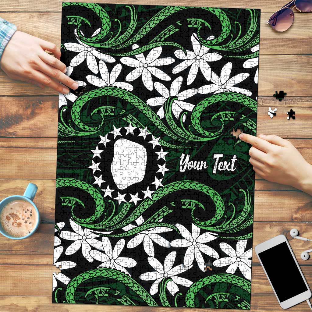 Personalised Cook Islands Mitiaro Puzzle Tiare Maori Polynesian Waves Tattoo
