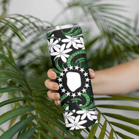 Personalised Cook Islands Mitiaro Skinny Tumbler Tiare Maori Polynesian Waves Tattoo