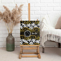 Personalised Cook Islands Manihiki Canvas Wall Art Tiare Maori Polynesian Waves Tattoo