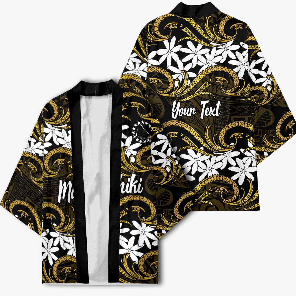 Personalised Cook Islands Manihiki Kimono Tiare Maori Polynesian Waves Tattoo LT14 - Polynesian Pride