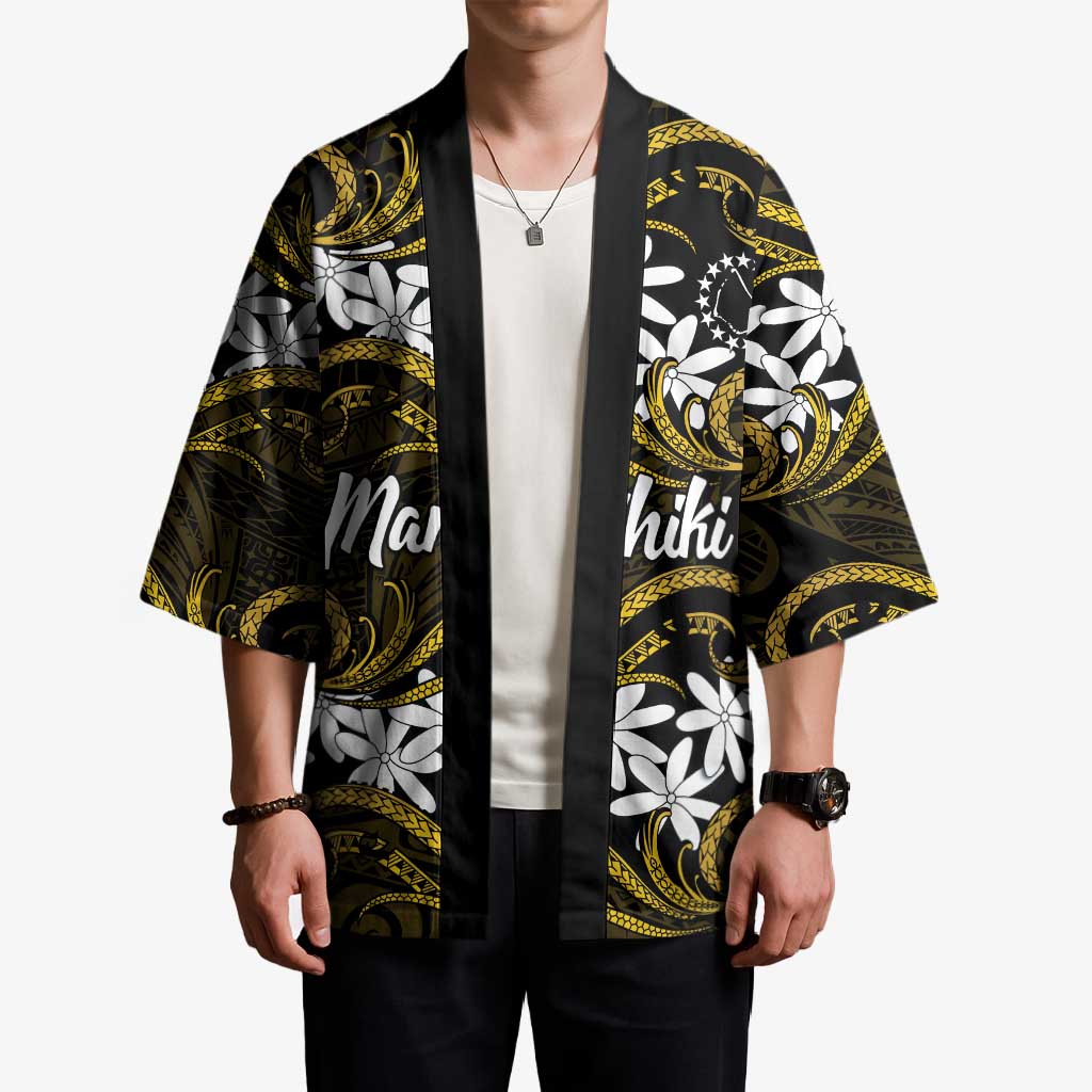 Personalised Cook Islands Manihiki Kimono Tiare Maori Polynesian Waves Tattoo LT14 - Polynesian Pride