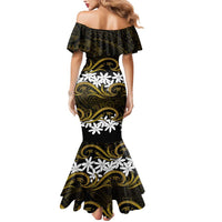 Personalised Cook Islands Manihiki Mermaid Dress Tiare Maori Polynesian Waves Tattoo