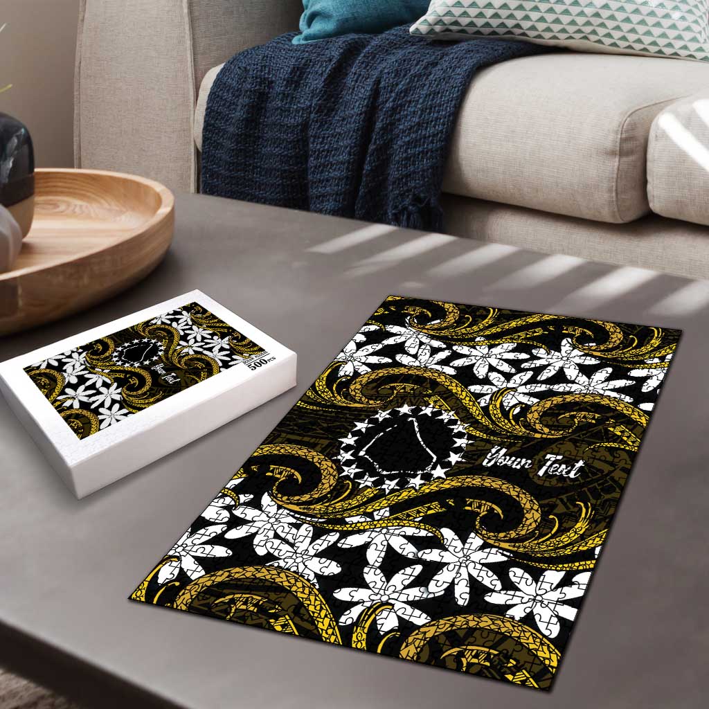 Personalised Cook Islands Manihiki Puzzle Tiare Maori Polynesian Waves Tattoo