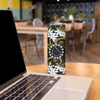 Personalised Cook Islands Manihiki Skinny Tumbler Tiare Maori Polynesian Waves Tattoo