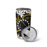 Personalised Cook Islands Manihiki Tumbler Cup Tiare Maori Polynesian Waves Tattoo