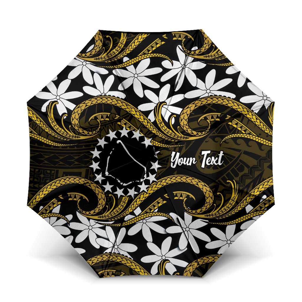 Personalised Cook Islands Manihiki Umbrella Tiare Maori Polynesian Waves Tattoo