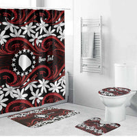 Personalised Cook Islands Atiu Enuamanu Bathroom Set Tiare Maori Polynesian Waves Tattoo