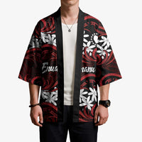 Personalised Cook Islands Atiu Enuamanu Kimono Tiare Maori Polynesian Waves Tattoo