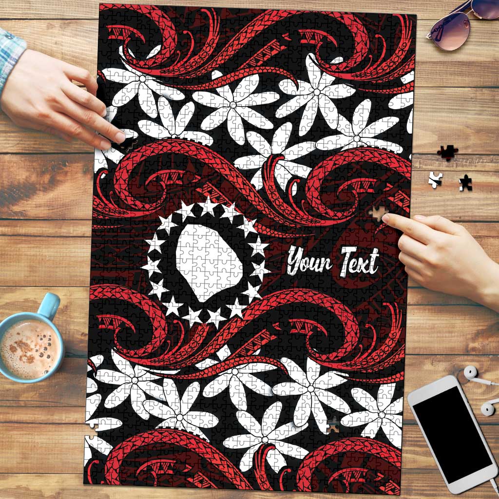 Personalised Cook Islands Atiu Enuamanu Puzzle Tiare Maori Polynesian Waves Tattoo