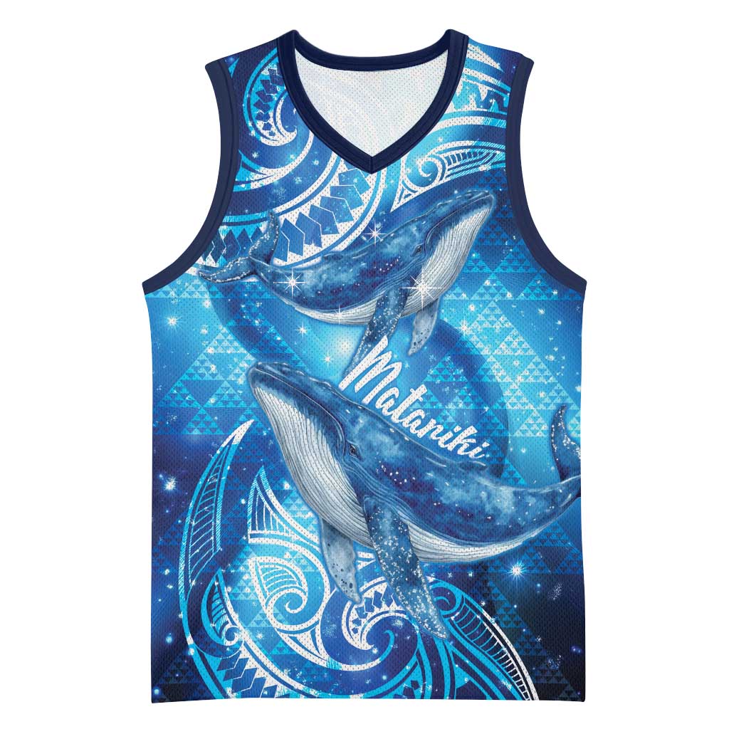 New Zealand Humpback Whale Matariki Basketball Jersey Maori New Year Taniko Niho Taniwha