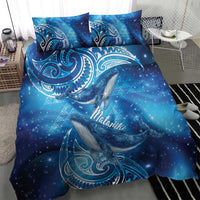 New Zealand Humpback Whale Matariki Bedding Set Maori New Year Taniko Niho Taniwha