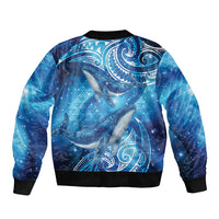 New Zealand Humpback Whale Matariki Bomber Jacket Maori New Year Taniko Niho Taniwha